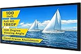 【Zona di affitto gigante】 - Dimensioni della cornice: 25,4 x 149,9 cm, area di visualizzazione pratica di 243,8 x 137,2 cm. Schermo HD 16: 9 guadagni reali da 1,2, con un angolo di visione reale di 160°, per un'esperienza di visione senza precedenti.