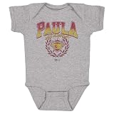 500 LEVEL Paula Badosa Tennis Country Flag One-Piece Infant Bodysuit (Heather Gray, 6M)