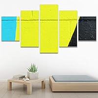 SIGNWIN 5 Panel Canvas Wall Art Geometrical Patterns for Home Decorations Ready to Hang - 60