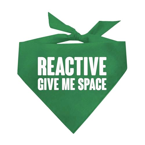 Reactive Give Me Space Dog Bandana (Green, XS 272)