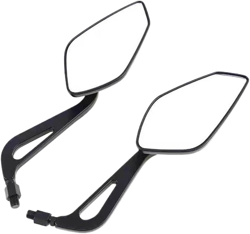 Aluminum Rearview Mirror Compatible With Motorcycle Scooter Motorbike 8 MM 10 MM Black Universal White Glass Side Mirror 1 Pair