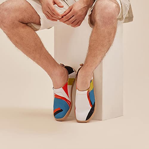 UIN Men's Loafers Painted Travel Shoes Slip On Walking Casual Lightweight Comfort Fashion Sneaker ToledoⅠColor & Geometry3