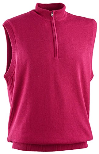 Image of Greg Norman Collection Men's Lined Pima 1 /4 Zip Vest