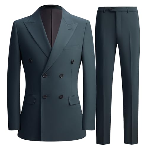 Nine Colors Men Suits 2 Piece Double Breasted Tuxedo Colored Formal Suits for Men