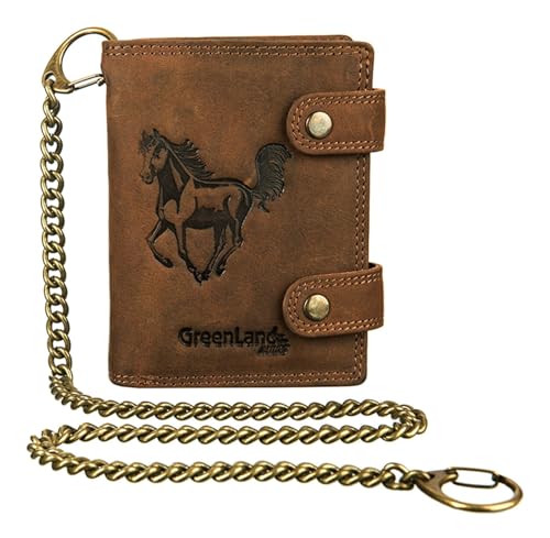 Porte-monnaie RFID cuir véritable noir 9 cm Greenland Nature Montenegro