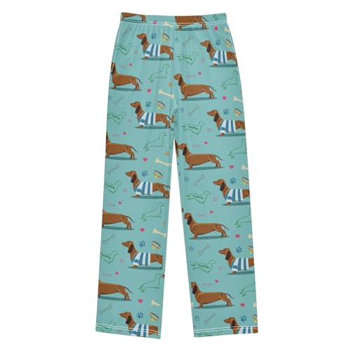 Boys' Pants Dog Dachshund Funny Long Bottoms Jogger Pants Elastic Waist Trousers with Pockets S-XL