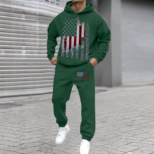 Ensemble veste et pantalon à capuche homme imprimé 3D vert taille L - 3