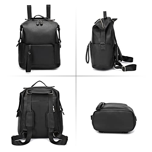 Diaper Bag Backpack For Mom Pu Leather Waterproof Multifunctional Large Capacity Travel Baby Bag With Changing Pad For Boy Girl Stroller Straps 2Pcs White #TOP3