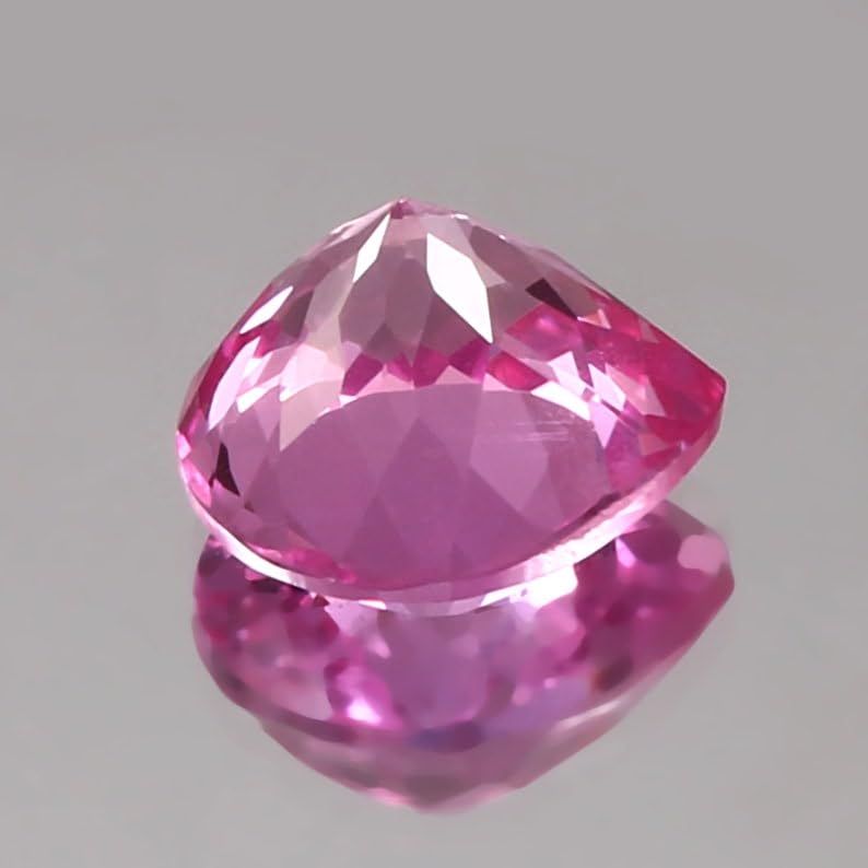Saphir rose Ceylan facetté 10.6mm pour la création de bijoux DIY - 5