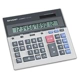 Sharp QS-2130 12-Digit Commercial Desktop Calculator with Kickstand, Arithmetic Logic,…