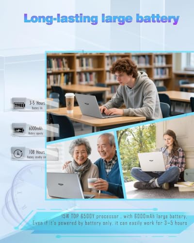 Image of MYW Laptops,15.6 inch IPS 1080P Screen,6500Y Processor 3.4Ghz 8GB RAM 256GB SSD, Laptops with Fingerprint Recognition Backlit Keyboard,WiFi5, USB C(Data), Webcam, HDMI