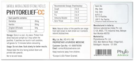 AlchemLife PhytoRelief-CC - clinically tested and patented solution Natural immunity booster Fights viral cough, cold and sore throat - Pack of 2
