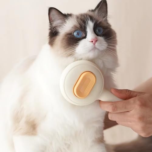 Escova Para Gatos Tira Pelos PET Cães e Gatos Autolimpante Profissional com Botão de Limpeza Cerdas