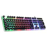 Mechanisch, einfach zu bedienen: Benutzerfreundliche, schnelle Steuerung, kein Treiber erforderlich. USB-Kabel, Plug and Play. Rutschfestes und wasserdichtes Design, solide gebaut, empfindlich und reaktionsschnell für ultimative Spieleleistung.