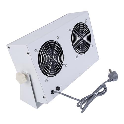 Ionizador de escritorio doble cabeza, velocidad de viento ajustable miniatura 1