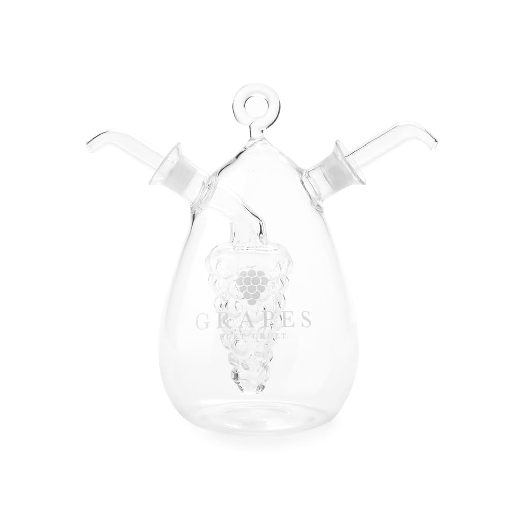 Balvi - oliera Doppia. Oliera per Olio e aceto Vintage con Due ampolle di 450 ml + 50 ml in Vetro. Si
