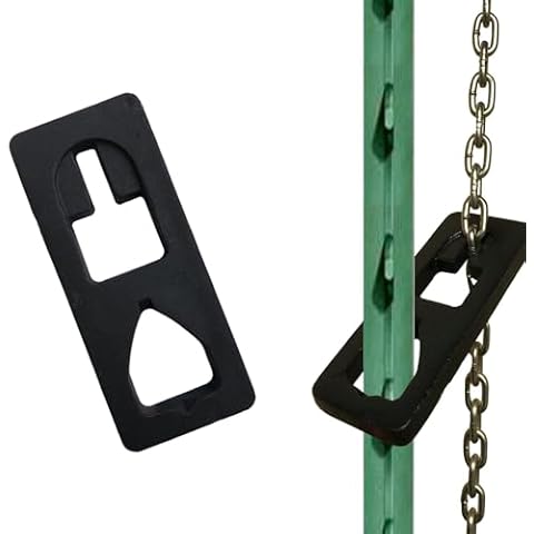 LOADSECRTOOL 2 PCS T Post Puller Plate - Cast Iron Heavy-Duty Steel - Farm & Garden Equipment for Quick Removal of T Posts,Use Different Gauges of Chain,Tractor Bucket,Handyman Jack or a S Hook Cover