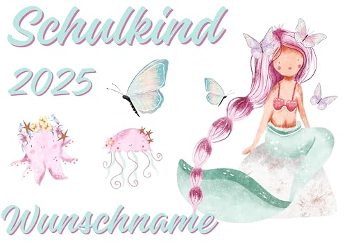 Ameloua Personalisiertes Bügelbild Set Schulkind 2025