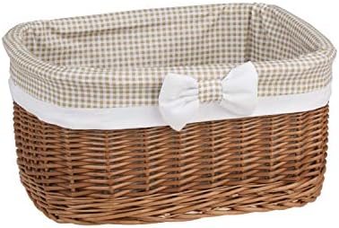 E-wicker24 Coffre De Rangement, Panier à Linge Rectangulaire, Panier En Osier Avec Roulettes Et