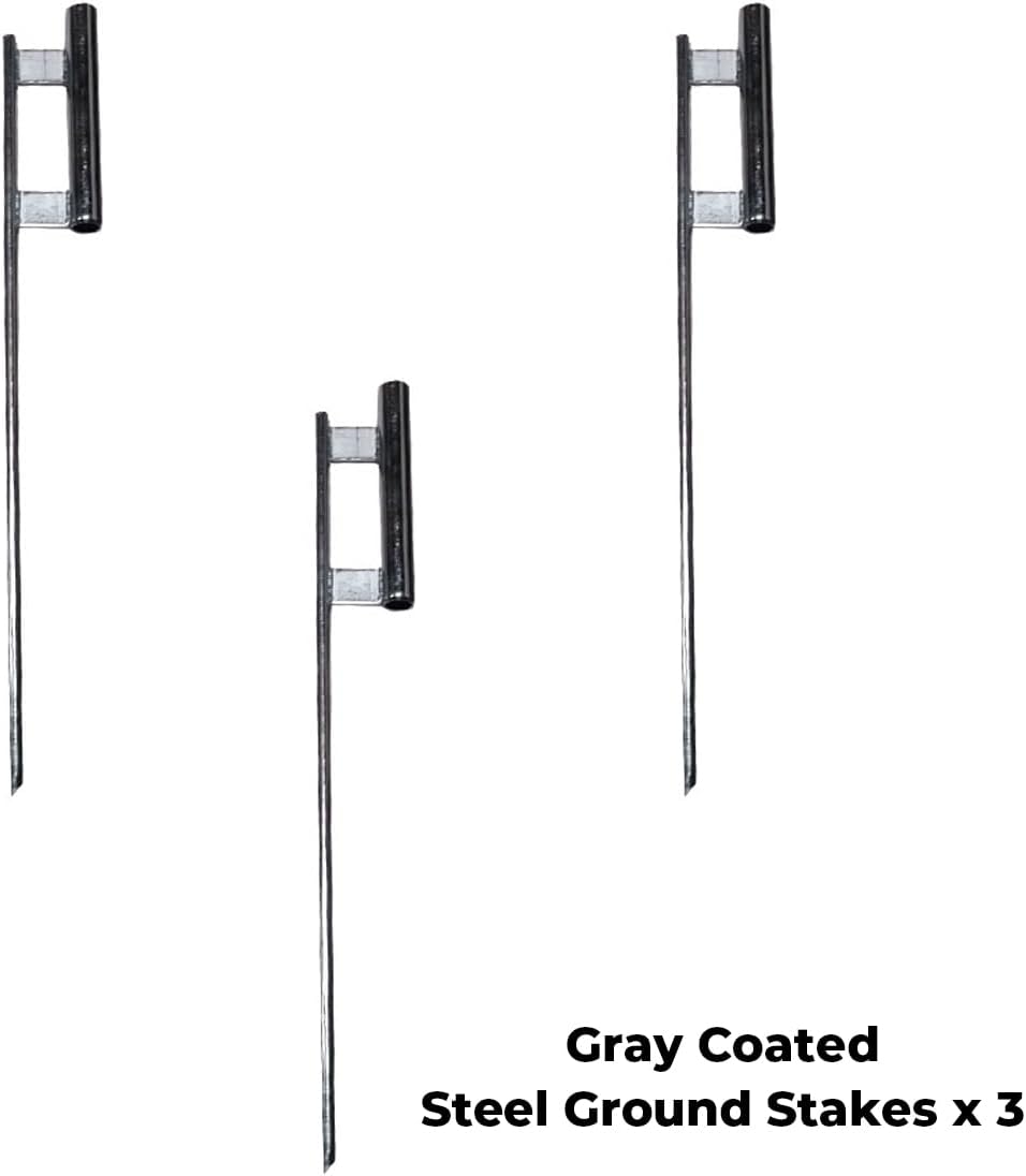 FFN Swooper Flutter Flag Hardware-Three 4 Piece Pole Kits with Ground Spikes - Image 3