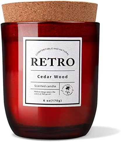 Cedar Wood Scented Candles for Home Aromatherapy Candle Gifts for Women, Long Lasting Soy Candle Help Relaxing Stress Relief Cool Meditation Healing Calming