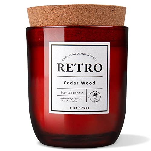 Cedar Wood Scented Candles For Home Aromatherapy Candle Gifts For Women, Long Lasting Soy Candle Help Relaxing Stress Relief Cool Meditation Healing Calming #TOP3