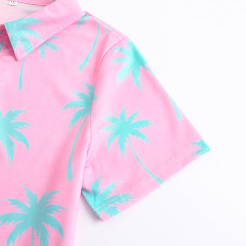 Boys Polo Shirts Hawaiian Golf Shrit Fashion Short Sleeve Kids Cool School Uniform Tops4