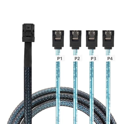 Cable Mini SAS HD 8643 a 4 SATA 7P 50 cm miniatura 5
