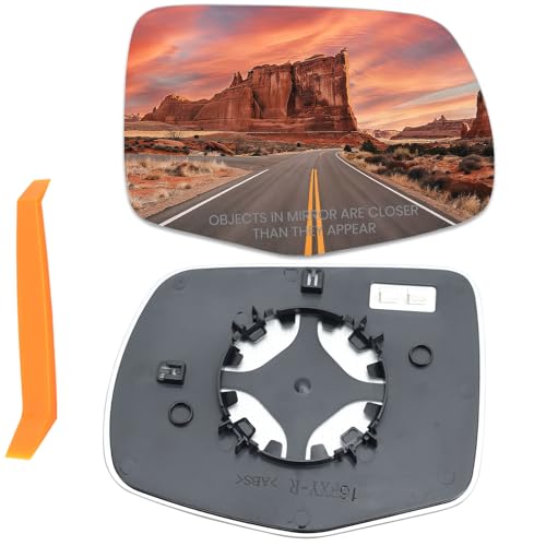 vefix Right Passenger Side Heated Mirror Glass Compatible with 2016-2022 Honda Pilot 2017-2024 Ridgeline 2019-2024 Passport Right Side RH Rear View Mirrors Replacement with Backing Plate by vefix - Used condition - US$17.60