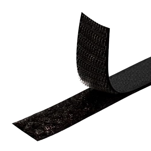 MARARDI Klettband [Schwarz] Klettverschluss zum Nähen Doppelseitig [5 Meter x 20 mm] Hook and Loop [NICHT KLEBEND] Extra Starker und Beständig Streifen zum Bekleidung Basteln Heimwerken
