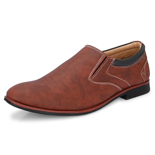 Image of Centrino Men's Classic Moccasins Non-Lace Up Formal Shoes for Office, Party,Wedding | Dress Shoes | Extra Cushioning Insole | Lightweight & Comfortable (7957)