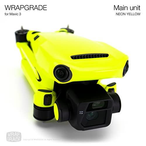 Image of WRAPGRADE Skin Compatible with DJI Mavic 3 Pro (NEON Yellow)