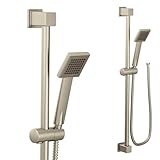 Moen 90 Degree Brushed Nickel Modern Eco-Performance Handshower Handheld Shower with 30-Inch Slide Bar and 69-Inch Metal Hose, S3879EPBN