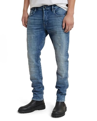 G-Star Raw Men's 3301 Straight-Fit Jean in Vant Stretch Denim, Sun Faded Blue Donau Restored 51001-d441-g644, 29W x 32L