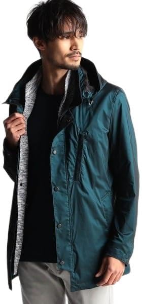 [ニコルクラブフォーメン] ストレッチシャンブレー スタンドブルゾン 60ブルー 46(M)