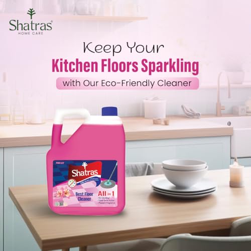 Image of Shatras Pink Lily Disinfectant Floor Cleaner Liquid 5 Liter | Suitable for All Floor Types | Multi-Surface Floor Cleaning Solution | Kills 99.9% of Germs | Long-Lasting Pink Lily Fragrance