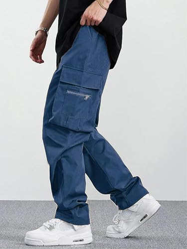 Image of DEEMOON Men's Cargo Pants Outdoor Hiking Multi-Pocket Utility Long Trousers | Men's Cargo
