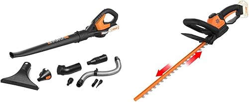 WORX WG545.9 20V Work Air Litio Herramienta Multiuso SopladorBarredoraLimpiador SOLAMENTE Y WG261.9 20V Power Share 22" Recortadora de setos