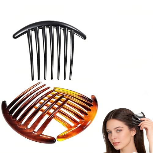 Set de 3 peines para cabello tipo French Twist en plástico miniatura 1