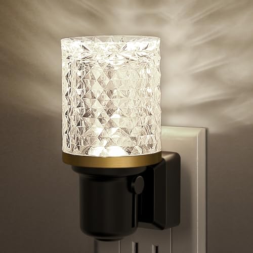 Image of JandCase LED Night Light, Dimmable Night Lights Plug into Wall, Modern Nightlight with Auto On Off Light Sensor, 5000K Daylight White Night Light 0-100LM Brightness for Bathroom Hallway Bedroom Decor