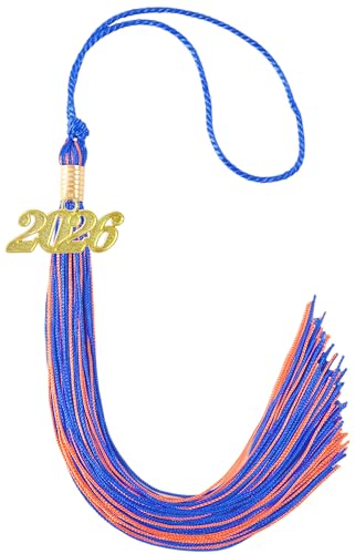 Image of Blue and Orange Graduation Tassel 2026 for Grad Cap and Graduation Ceremony Accessory Decoration
