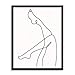 Abstract Woman's Body Shape Wall Decor Art Print Poster -11"x14" UNFRAMED- Modern One Line Minimalist Fashion Artwork for Bedroom Living Room Bathroom Home Office (11"x14" Legs)
