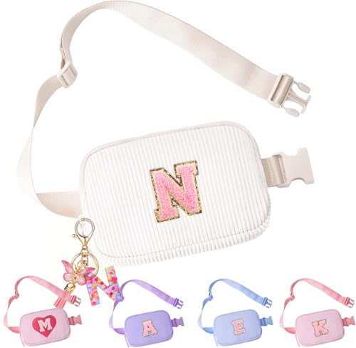 Image of Belt Bag for Girls Gifts - Birthday Gifts for Teenager, Personalized Gifts for Mom Freind Sister Teacher, Graduation GiftsInitial Crossbody Bag Belt Bag for Women N