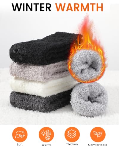 Trifabricy Fuzzy Socks with Grips for Women, Non-Slip Soft Slipper Socks | Winter Fuzzy Socks, Cozy Sleeping Socks, Non-Skid Grip, Fluffy Warm Feel, Perfect For Home, Hospital, Sleep & Holiday Gifting - image 3