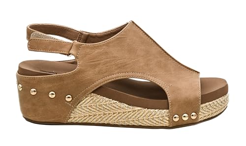 Image of Corkys Footwear Volta Wedge - Chic Elegance Meets All-Year Comfort with a 2-Inch Cork Heel and Marshmallow Insole for Stylish Everyday Wear and All-Day Comfort
