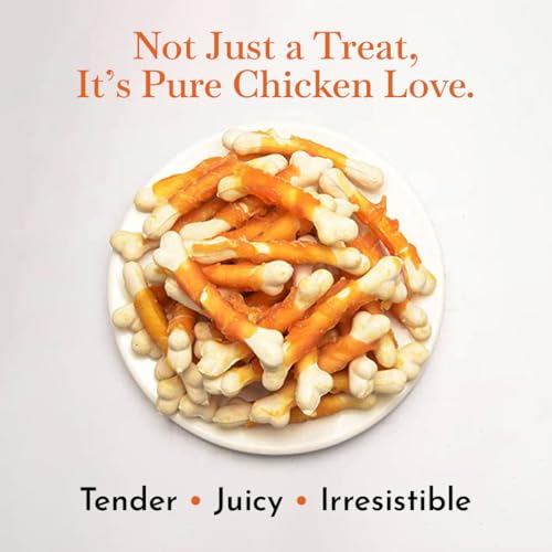 Image of Pets Empire O'Dog Tasty Yummy Healthy Chicken and White Calcium Bone Treats for Dog (100 gm) Pack of (1)