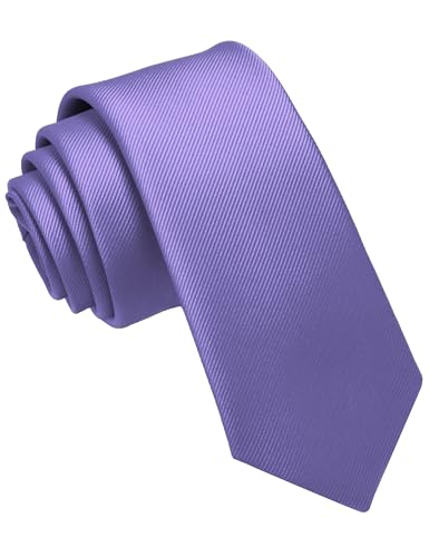 Image of JEMYGINS 2.4 inch Solid Color Skinny Tie Slim Necktie for Men