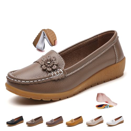 Mocassins orthopédiques en cuir femme aux finitions haut de gamme