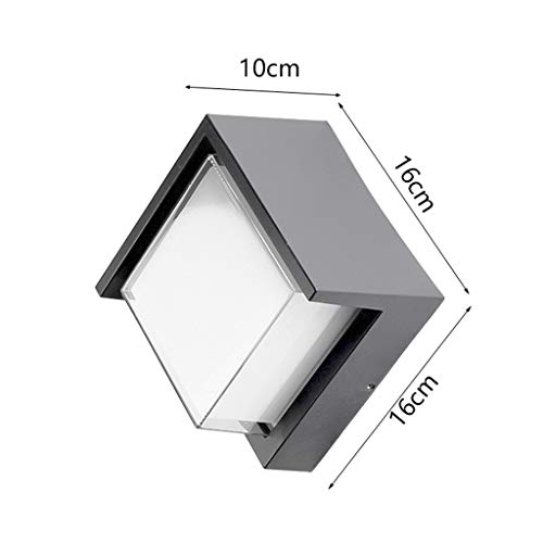Image of JACKAL 12 Watt Warm White LED Outdoor Wall Lights, Gate Lights Waterproof (Sqaure) - Fancy Exterior Wall Mounted Light, Wall Lamp | IP65 Grade Waterproof Aluminium Body - 6 Months Warranty