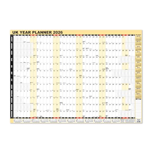 Arpan Wall Planner Year 2019, Laminated Year Wall Planner Calendar by Arpan (A1-2019)